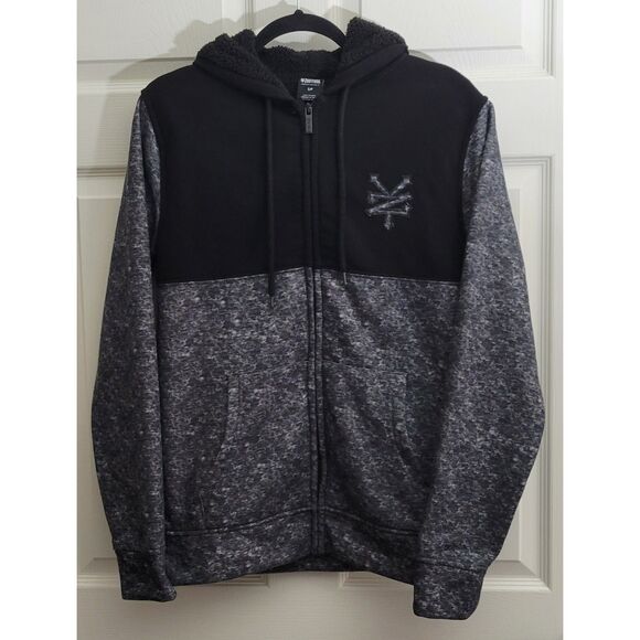 VTG Zoo York Mens S Unbreakable Skateboarding Black Full Zip Sherpa Lined Hoodie - Picture 2 of 8